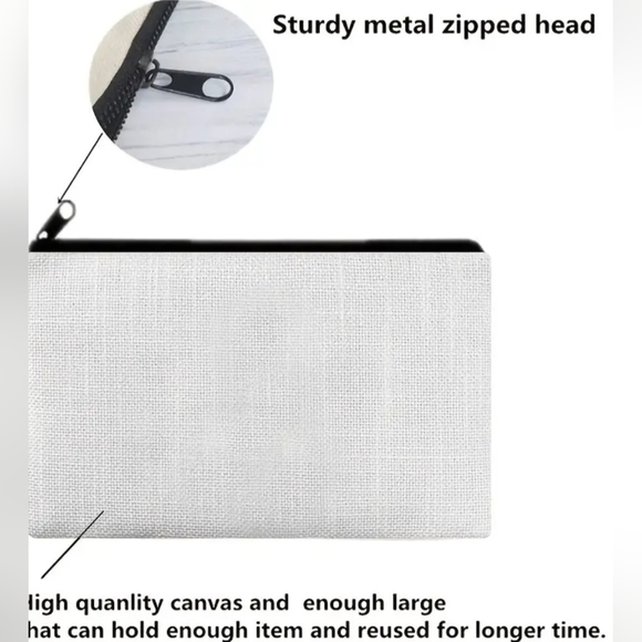 Funny Quote Carry-All Pouch Zipper Bag Storage,Cosmetic, Canvas, Pencil - Picture 2 of 3